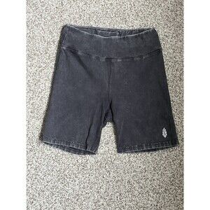 Women's Free People Movement Washed Gray Bike Shorts, Size Small